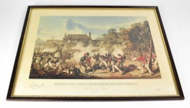 DENNIS DEIGHTON; colour lithograph prints depicting the Battle of Waterloo, titled 'Waterloo: The