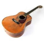 YAMAHA; a c.1970s six-string acoustic guitar for restoration, overall length 103cm.