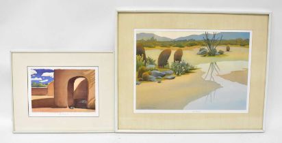 DONALD ARCHER (American, 20th century); watercolour, study of a doorway, signed lower left, 21.5 x