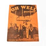 FLEETWOOD MAC; sheet music for 'Oh Well, Part One', signed to front cover by Mick Fleetwood, Peter