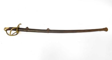 An early 19th century French 1822 pattern heavy cavalry sword, engraved to the broad flat 'Manufrede