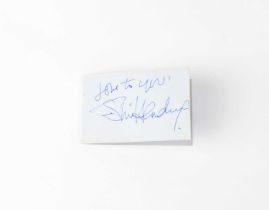 JIMI HENDRIX; a torn page from an autograph book signed and dedicated, 'The best of luck and