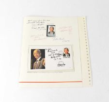 NELSON MANDELA; a first day cover multi-signed by Nelson Mandela, Winnie Mandela, Thabo Mbeki, F W