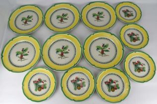 VILLEROY & BOCH; twelve plates in the 'French Garden Christmas' pattern, six diameter 20cm and six