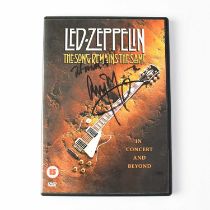 LED-ZEPPELIN; DVD, 'The Song Remains The Same' in concert, signed to front cover by Jimmy Page.