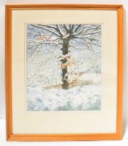 SYLVIE WATTAS; watercolour, 'Oak Tree in January, Winter 1988', signed lower right, 35 x 29cm,