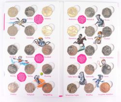 THE ROYAL MINT; 'The Official London 2012 50p Sports Collection Album', containing twenty-nine 50p