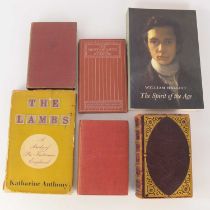 Six poetry related books, comprising 'Confessions of an English Opium-Eater' by Thomas De Quincey,