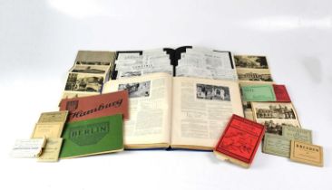 A small quantity of ephemera including a German book 'Olympia 1936' detailing the sporting events,