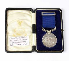 LIVERPOOL SHIPWRECK AND HUMANE SOCIETY; a Third Class silver marine medal, awarded to Alfred