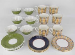 SUSIE COOPER; a nineteen-piece part tea set in the 'Azalea' pattern, comprising six cups, six
