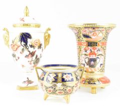 Three items of early 20th century china, each decorated in the Imari palette, comprising a