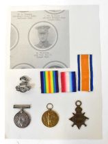 A WWI medal trio awarded to 15365 Private R Webster of the Liverpool Regiment together with a