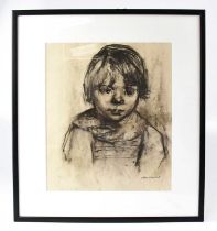 ALBERT HERBERT (1925-2008); etching, portrait of a young child, 35 x 30cm, framed and glazed.