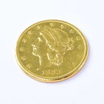 A United States of America Liberty head $20 gold dated 1883, approx. 33.4g.