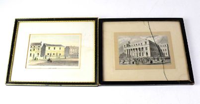 AFTER W. G. HERDMAN; ten hand coloured engravings depicting various Liverpool buildings, various