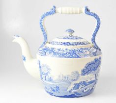 SPODE; a large blue and white Italian ware kettle, height 33cm. Condition Report: - It appears