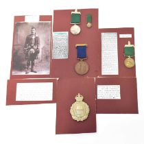 A group of medals and ephemera relating to the Pendrigh family, comprising Victorian Long Service in