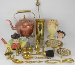 Various mixed collectibles to include a Victorian novelty teapot modelled showing a gentleman with