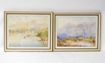 HENRY B. WIMBUSH (1858-1943); a pair of watercolours, comprising a coastal landscape with