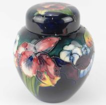 MOORCROFT; a mid-century tube-lined ginger jar decorated with the 'Spring Flowers' design, height