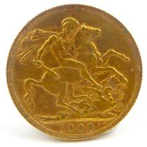 An Edward VII sovereign, 1908, George and Dragon, London Mint. Condition Report: - Approx. 7.99g.