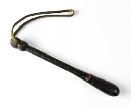 A weighted leather fishing priest, length 22cm.