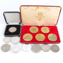 Various commemorative and collectors' coins to include Tower Mint cased set of five Queen