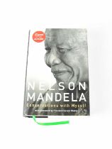 NELSON MANDELA; 'Conversations with Myself'', with applied signature and dedication' To David,