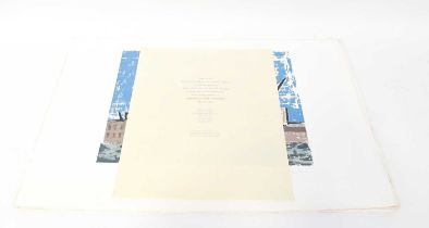 A quantity of coloured lithographs accompanied by a certificate 'These prints have been produced