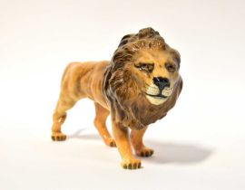 BESWICK; a figure of a standing male lion.