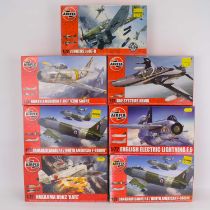 AIRFIX; seven 1:72 scale model aeroplane kits, comprising 'Canadair Sabre F.4/North American F-