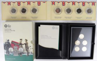 A 'VE Day Victory The 50p Coin Collection 75 Years' presentation folder containing seven