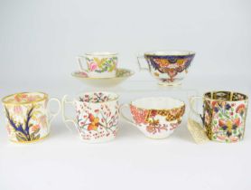 DERBY; seven items of late 18th/early 19th century porcelain, to include a small cup and saucer