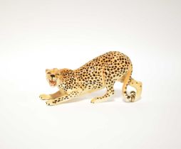 BESWICK; a figure of a prowling cheetah.