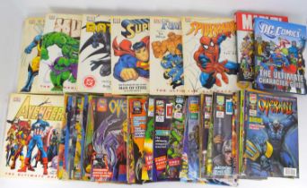 A quantity of 1990s Marvel 'Overkill' comics, UK published, together with nine DC and Marvel