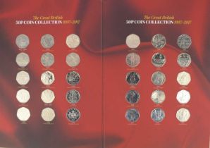CAMBRIDGESHIRE COINS; 'The Great British 50p Coin Collection 1997-2017' coin folder, containing