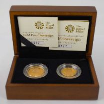 ROYAL MINT; a '2008 United Kingdom Gold Proof Two-Coin Set', comprising a full sovereign and a