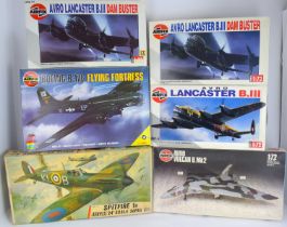 AIRFIX; five 1:72 scale model aeroplane kits, comprising 'Avro Lancaster B.III Dambuster' (x2), '
