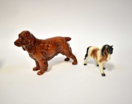 GOEBEL; a figure of a spaniel and a figure of a Shetland pony (2).