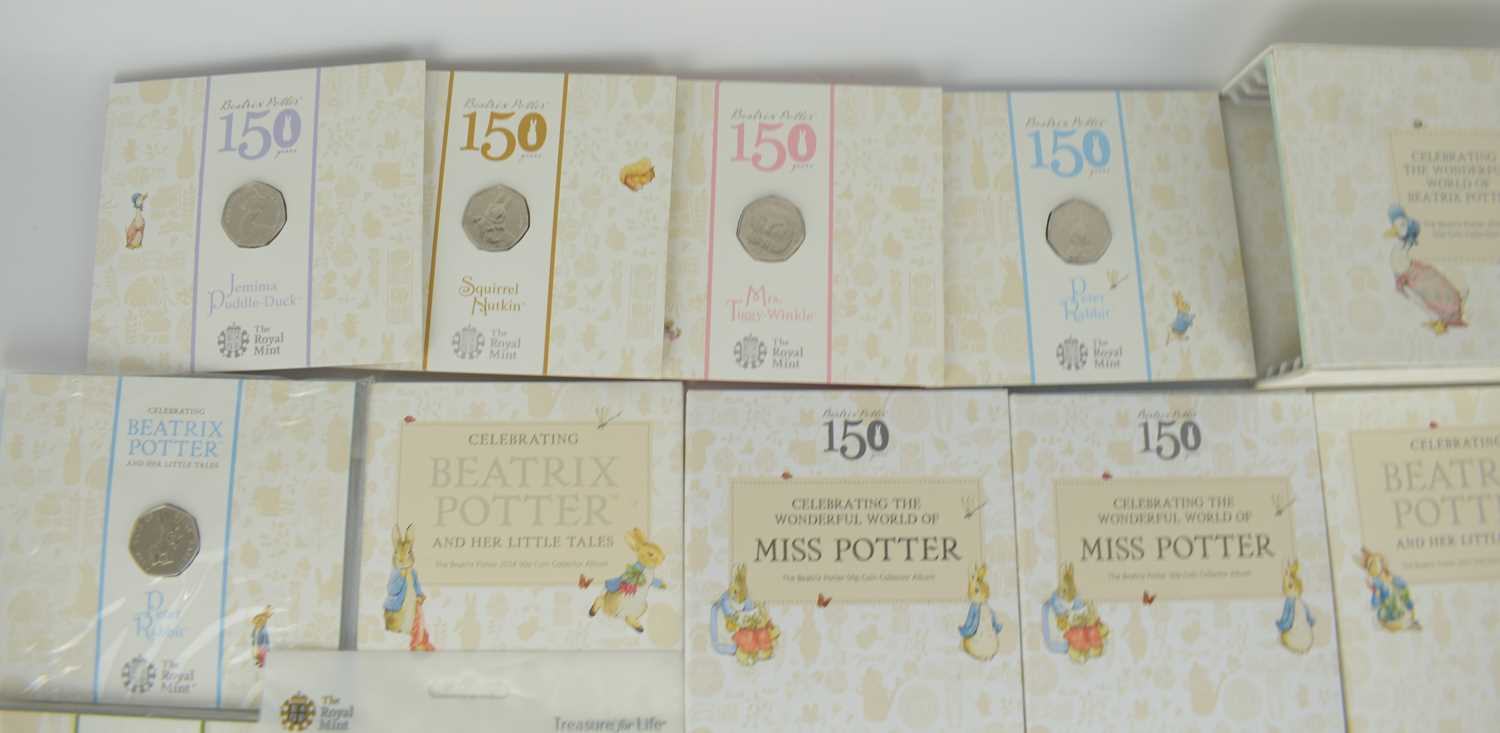BEATRIX POTTER; various Peter Rabbit inspired commemorative 50p coin collectors' packs, to include - Image 4 of 4