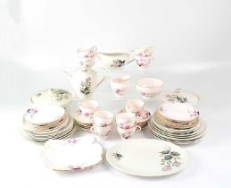 A J & G Meakin floral part dinner service and a Tuscan pink ground part service.
