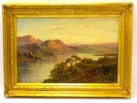 W. RICHARDS (FRANCIS E. JAMIESON, British, 19th/20th century); oil on canvas, Highland mountain