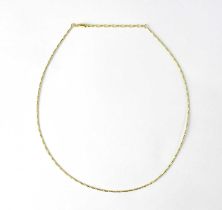 A 9ct gold semi-rigid necklace, length 44cm, approx. 5.5g.
