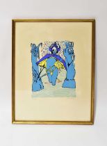 † DAME PAULA REGO (Portuguese, 1935-2022); silkscreen print on paper 'The Blue Prince', signed,