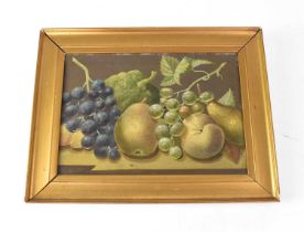 EDWARD LADELL (1821-1886); oil on board, still life with fruit, signed lower left, 17 x 24cm,