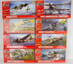 AIRFIX; eight 1:72 scale model aeroplane kits, comprising 'Fairey Swordfish Mk.1 Floatplane', '