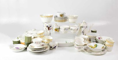 A Royal Worcester 'June Garland' part tea and dinner service, together with various other part tea