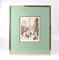 † LAURENCE STEPHEN LOWRY RBA RA (1887-1976); signed limited edition print 'Street Scene', signed