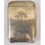 WILLIAM HAIR HASELER; a Victorian hallmarked silver cigarette case with hinged top and front,